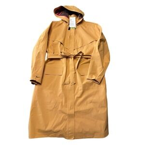 NWT Nike Tech Pack Shield Trench Coat Womens Mustard Yellow Size Medium